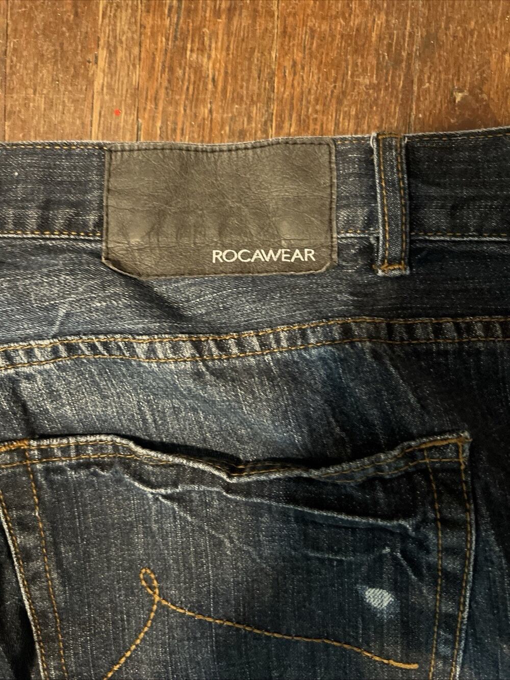 Rocawear Jeans Men's 42x34 Classic Fit Medium Wash Baggy  Hip Hop Streetwear - Picture 10 of 12